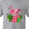thumbnail image 4 of Inktastic Flamingo with Tropical Flowers Youth T-Shirt, 4 of 5