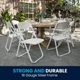 thumbnail image 4 of Flash Furniture 2 Pack HERCULES Series 500 lb. Capacity Heavy Duty White Plastic Folding Chair with Built-in Ganging Brackets, 4 of 17
