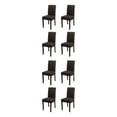 thumbnail image 1 of Injueey 4 fundas para sillas con estilo para comedor: transforme el comedor con facilidad Funda para silla duradera para el hogar negro negro 2Conjunto, 1 of 6