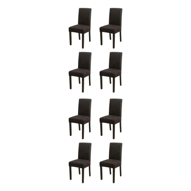 Injueey 4 fundas para sillas con estilo para comedor: transforme el comedor con facilidad Funda para silla duradera para el hogar negro negro 2Conjunto