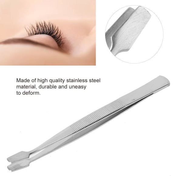 Pinzas De Pestañas De Acero Inoxidable, Pinzas De Extensión De Pestañas Postizas De Alta Precisión Con Tapa Protectora, Para Injerto Y Extensión De Pestañas Profesionales