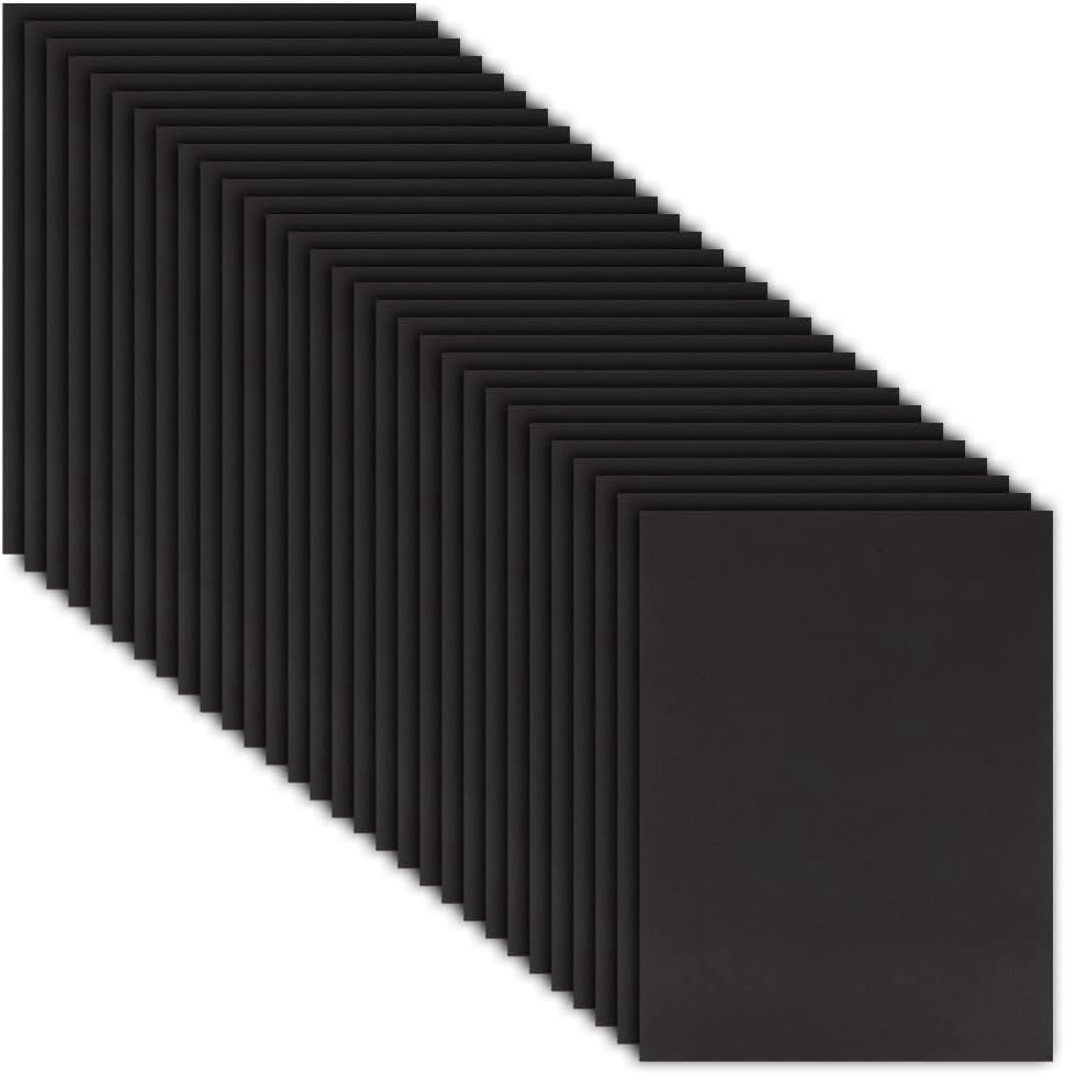 30Pcs 2mm Black Embroidery Foam 9x12 Inch EVA Foam Sheets Embroidery Craft Foam Rectangle Foam Sheet Cosplay Foam for Hand Sewing Embroidery Machine Cosplay Costume DIY Projects