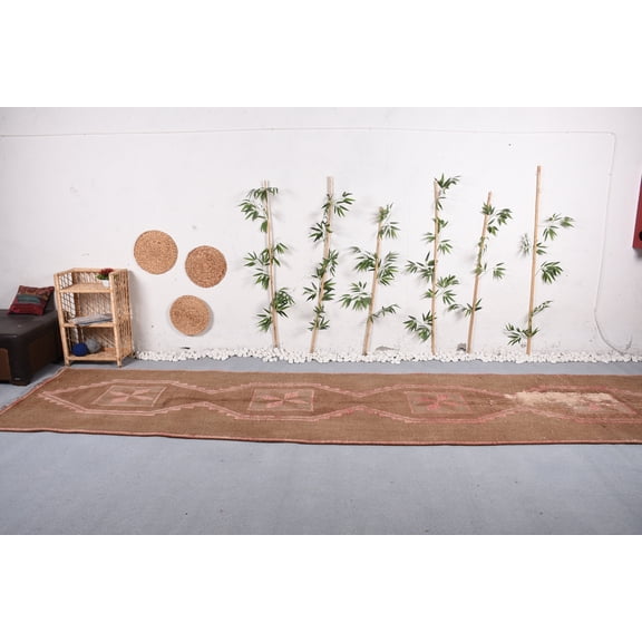 Vintage Rugs, Turkish Rug, 4x15.7 ft Runner Rug, Colorful Rug, Oushak Rug