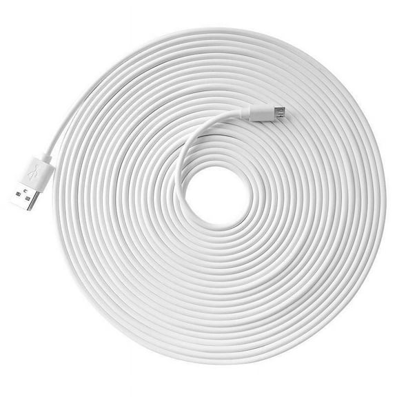 2 Pack 16FT Power Extension Cable for Wyze Cam Pan, for Wyze Cam v3, for Wyze Cam Pan v2, for YI Dome Home Camera, for Nest Cam, for Cloud Camera, Durable Charging Cable for Security Cam