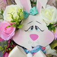 thumbnail image 5 of Easter Bunny Wreath Hanging Decoration with Streamers for Front Door, 5 of 5