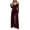Wine, variant on Iyufng Women's Off The Shoulder Strap Wrap V‑Neck Long Sleeve High Waist Casual Wide Leg Jumpsuits
