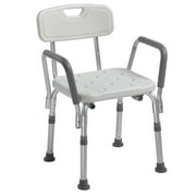 Drive Medical 12445KD-1 Bath Bench with Padded Arms, 1 Each