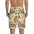 thumbnail image 3 of Fotbe Mushrooms And Rainbows Peace Pajama Shorts for Men, Men's Pajama Bottoms, Sleepwear,Short Pajama Pants-, 3 of 9