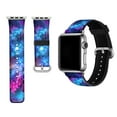 thumbnail image 1 of WIRESTER PU leather Leather Band Replacement Strap for 38/40mm Apple Watch Band - Celestial Blue Purple Galaxy, 1 of 7