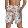 thumbnail image 4 of Balery Floral Ditsy Mens Swim Trunks Swim Shorts for Men Quick Dry Inseam Beach Shorts with Compression Liner Pocket-XX-Large, 4 of 9