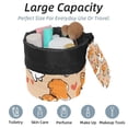 thumbnail image 2 of PhooArto Large Barrel Drawstring Makeup Bag, Cute Dog Corgis Love Heart Pattern Travel Cosmetic Bag Portable Make Up Organizer Bag, 2 of 6