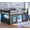 Black, variant on Low Loft Bed Twin With Tent, Led Lights, 5 Storage Drawers, Metal Loft Bed With Bookcase,Under-bed Play Space,13.8''h Guardrail,inclined Ladder,Black