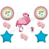 Pink Flamingo & Turquoise Luau Birthday Party Balloons Decoration Supplies Ocean