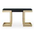 thumbnail image 3 of Sumo Console, 10mm glass top, Connector in black, Polished gold stainless base., 3 of 5