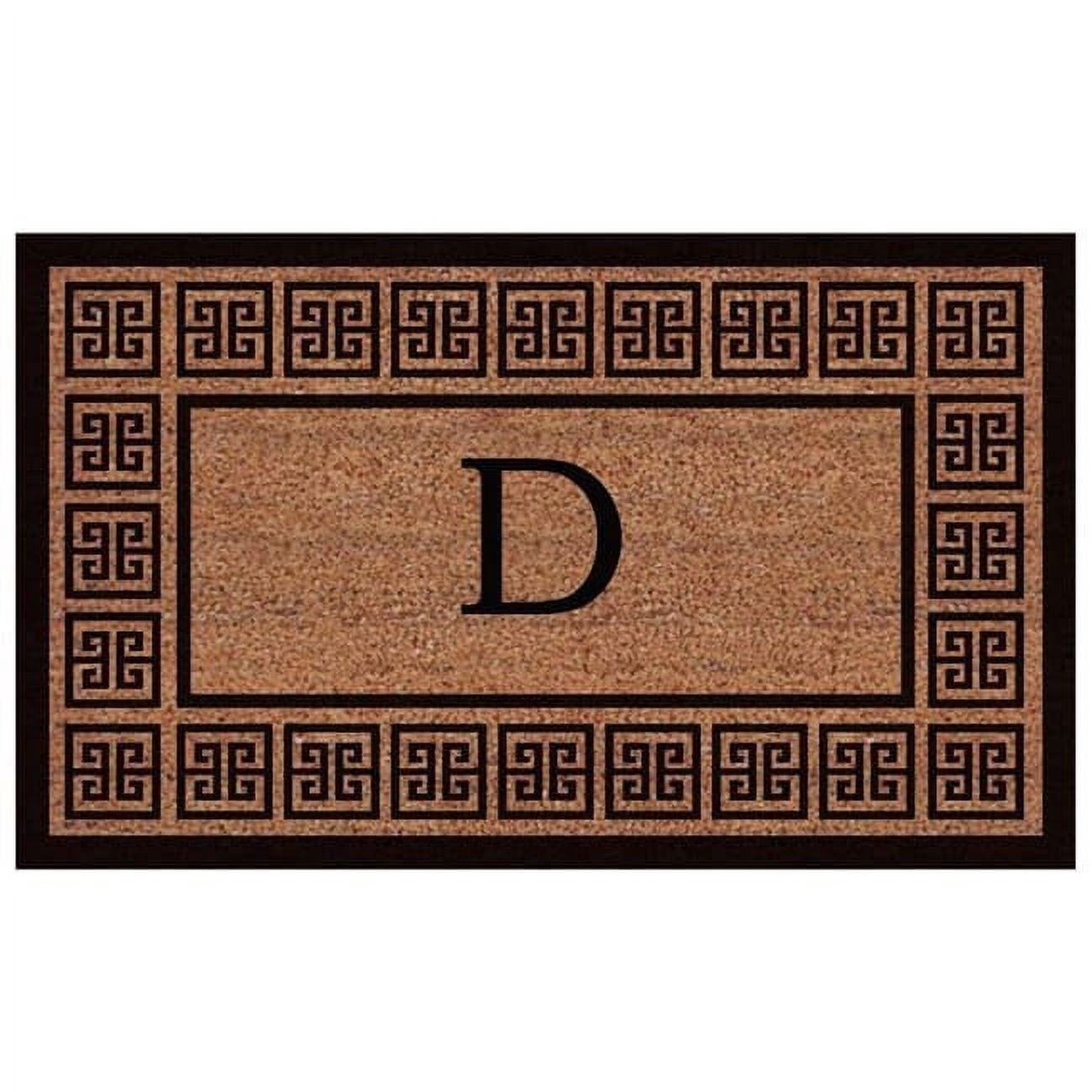 Calloway Mills The Grecian Monogram Outdoor Doormat, Extra-thick 18" x 30" (Letter U)