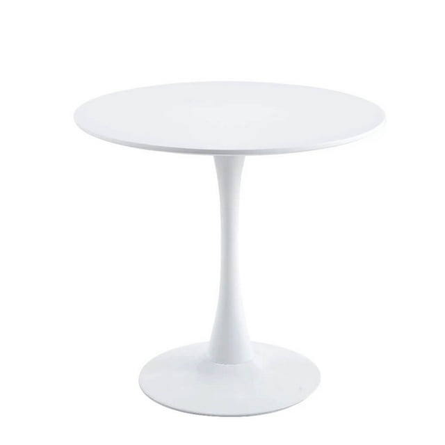 Velets Tulip Mid Century Modern Dining Table/Coffee Table with Round Top & Pedestal Base, Functional Table for Dining Room & Living Room - Perfect for Breakfast Nooks & Kitchens (White, 32")