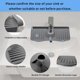 thumbnail image 3 of 1 Set Drain Pad With Hole 10 Degree Incline Buckle Fix Design Silicone Kitchen Faucet Absorbent Collection Mat BarWhite, 3 of 5
