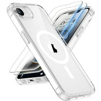 Dteck 3 In 1 for iPhone 16e Case Clear Compatible with MagSafe, Not Yellowing, Screen Protector*2 Camera Lens Protector*1, Military-Grade Protection for iPhone 16e Phone Case 6.1 Inch