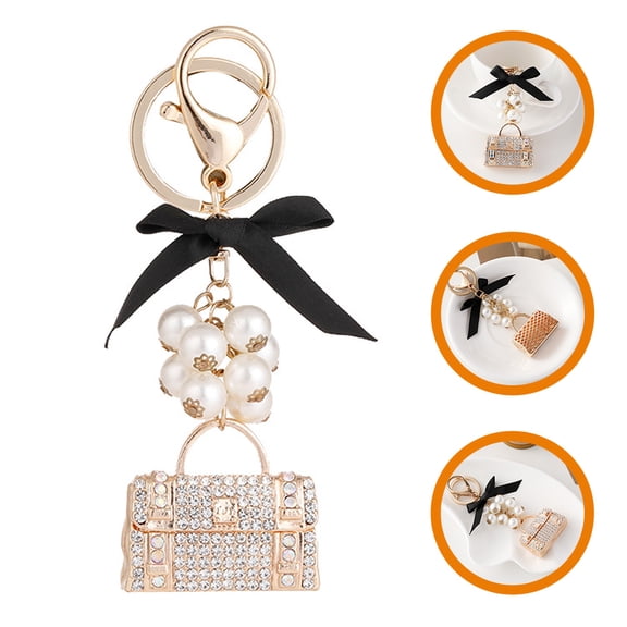 ELAYARD Alloy Rhinestone Keychain Charm, Stylish Decorative Bag Accessory for Handbags, Backpacks, and Purses