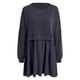 thumbnail image 3 of Vestido sudadera oversize para mujer - Manga larga, cuello redondo, corte holgado - Minivestido informal para todas las ocasiones, 3 of 3