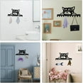 thumbnail image 6 of Cute Cat Hooks Key Holder Cat Wall Mounted Door Key Organizer for Dog Leash Animal Theme Decorative Hook with Screws Art Decor for Kitchen Hat Rack Gift for Cat Lover Black, 6 of 9