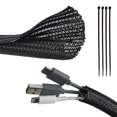 thumbnail image 1 of Fundas para cables RED WOLF Cord Management, 10 pies x 9,5 mm, negras, 1 of 7