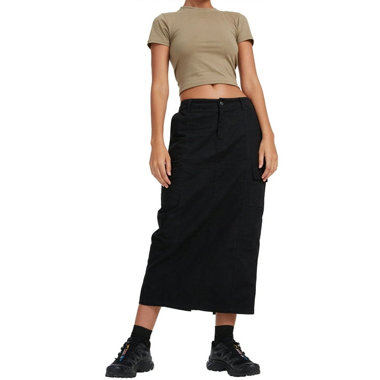 90s black maxi skirt hotsell