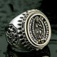 thumbnail image 1 of Anillo de dos tonos de la diosa del sol vintage - Anillo de dos tonos de la diosa del sol punk, 1 of 2