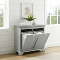 thumbnail image 3 of Crosley Furniture Lydia Linen Laundry Hamper, Gray, 3 of 12
