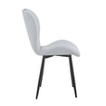 thumbnail image 2 of Dining Chairs Set of 4 Modern PU Leather Metal Frame Handle Light Gray Black for Kitchen Restaurant, 2 of 8