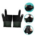 thumbnail image 6 of OUNONA Breathable Black Fingerless Gloves, 1 Pair, Soft Comfortable Material for Gaming, Driving, Outdoor Sports and Activities, 6 of 8