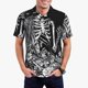 thumbnail image 1 of Balery Gothic Skull Floral Art Camisa Polo de Hombre con Estampado, de Manga Corta y Tejido Medio, Camisa Tipo Golf Polo-3X-Large, 1 of 6