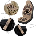 thumbnail image 6 of Xixirimido 5-Piece Car Seat Cover Set Breathable PU Leather Front Seat Covers with Seat Belt & Console Covers Universal Fit for SUV, Sedan, Truck, Ethnic Tribe Paw Bear, 6 of 8