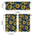 thumbnail image 5 of Bohemian Farmhouse Curtains 36 Inch Short - 3 Panel Vintage Floral Set with Wildflowers & Sunshine, Rod Pocket Window Drapes Rustic, 5 of 5