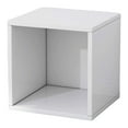 thumbnail image 1 of Organizador de almacenamiento de cubos de madera, contenedor de almacenamiento de madera, organizador de artículos diversos, estante organizador, caja Blanco, 1 of 8
