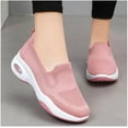 thumbnail image 2 of Women's slip-on orthopedic sports shoes with arch support low-top shoes wedge heel walking shoes, 2 of 9