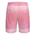 thumbnail image 6 of Kdxio Sparkly Pink Glitter Pattern Mens Casual Shorts - Drawstring Summer Beach Sports Shorts for Men, 6 of 9