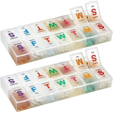MEDca Weekly AM/PM Pill Organizer, 7-Day 2x Daily, 2-Pack