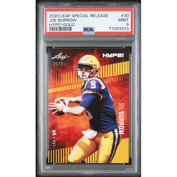 Joe Burrow PSA 9 2020 Leaf Hype #30 Rookie Card Gold #21/25