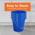 Superio Plastic Bucket 2 Gallon Bucket for Cleaning Car Wash Bucket