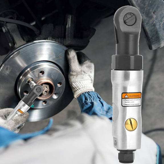 Pneumatic Ratchet Wrench Straight Shank Mini Air Ratchets 1/4in Threaded Connector1/4in Square Head