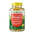 thumbnail image 3 of (2 pack) Spring Valley Daily Maintenance Omega-3 From Fish Oil Dietary Supplement Softgels for General & Heart Health, Lemon Flavor, 500 mg, 120 Count, 3 of 15