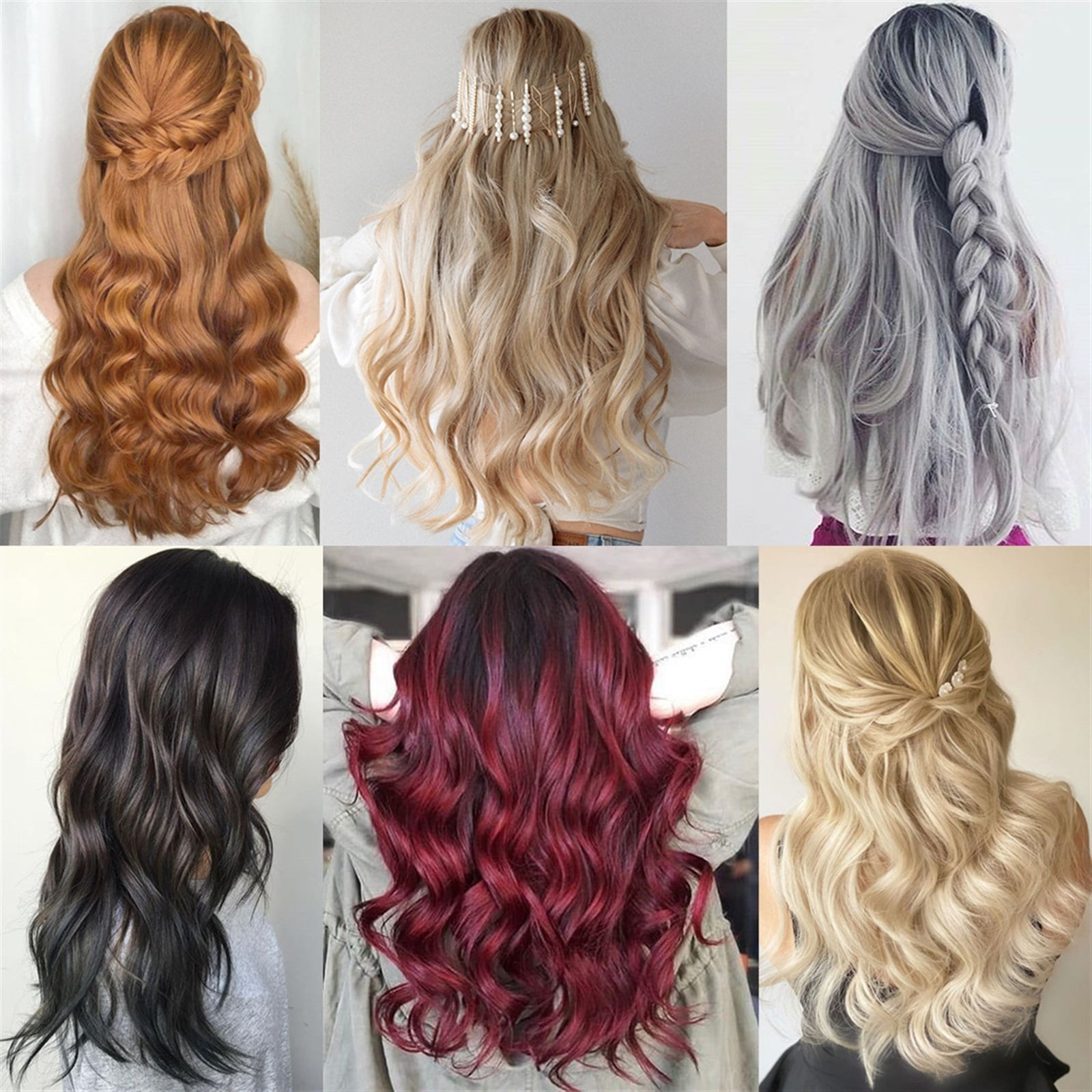 Clip In Hair Extensions Long Wavy 7 PCS Invisible Clip Thick Hairpieces Golden Blonde Hair Piece Soft Full Head Synthetic Fiber for Women, 22 Inches