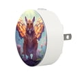 thumbnail image 2 of HemaKayy 2 Pack Round Automatic Sensor Dusk-to-Dawn LED Night Lights | Warm Sweet Wall Night Light for Home | Energy-Saving Dusk-to-Dawn Nightlight - Tiger with Wings, 2 of 8