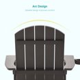 thumbnail image 2 of Sonerlic 1 Peak Outdoor Patio HIPS Adirondack Chair with Cupholder for Garden,Lawn and Backyard,Brown, 2 of 8