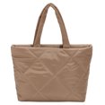 thumbnail image 2 of Bolsa de mano de algodón acolchado para otoño e invierno bandolera Ehuebsd de gran capacidad con patrón de rombos diseño Simple acolchado 2022, 2 of 9