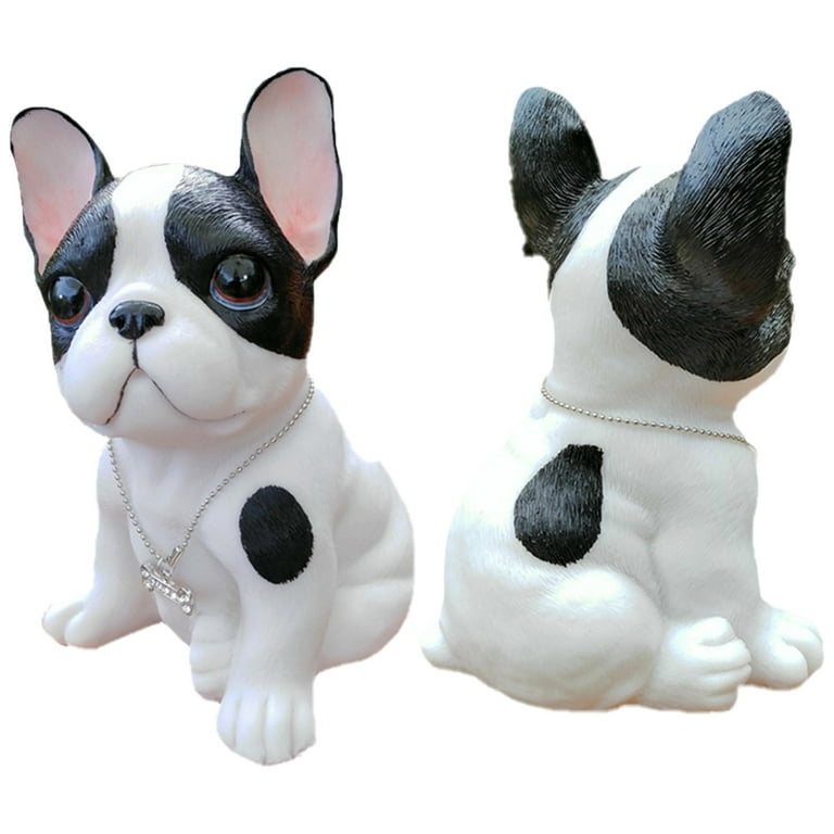 GENEMA Cute French Bulldog Puppy Figurine Resin Animal Dog