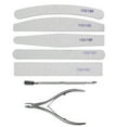 thumbnail image 2 of 5 pcs Nail Sanding File, Manicure File sets Nail Include Nail Pusher, Cuticle Nipper, Sponge, 2 of 8