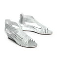 thumbnail image 5 of DREAM PAIRS Womens Open Toe Espadrilles Dressy Platform Sandals Slip on Elastic Ankle Strap Wedges Sandals, 5 of 7