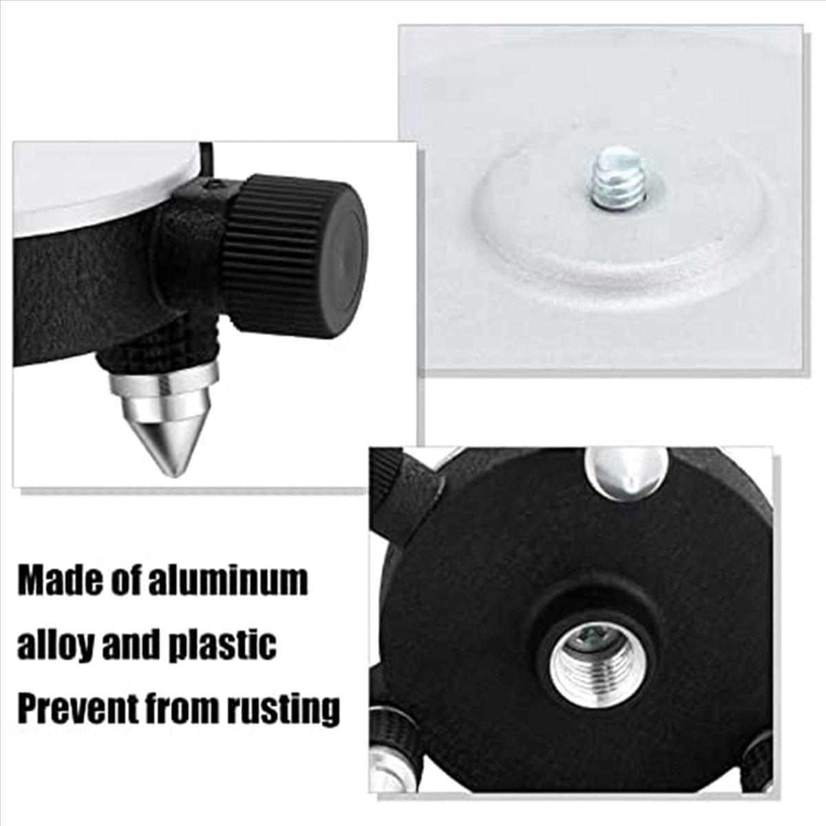 2X 360°Adjust Laser Level Adapter Rotating Base for Laser Level Tripod Connector Pivoting Base Fine Tuning Holder